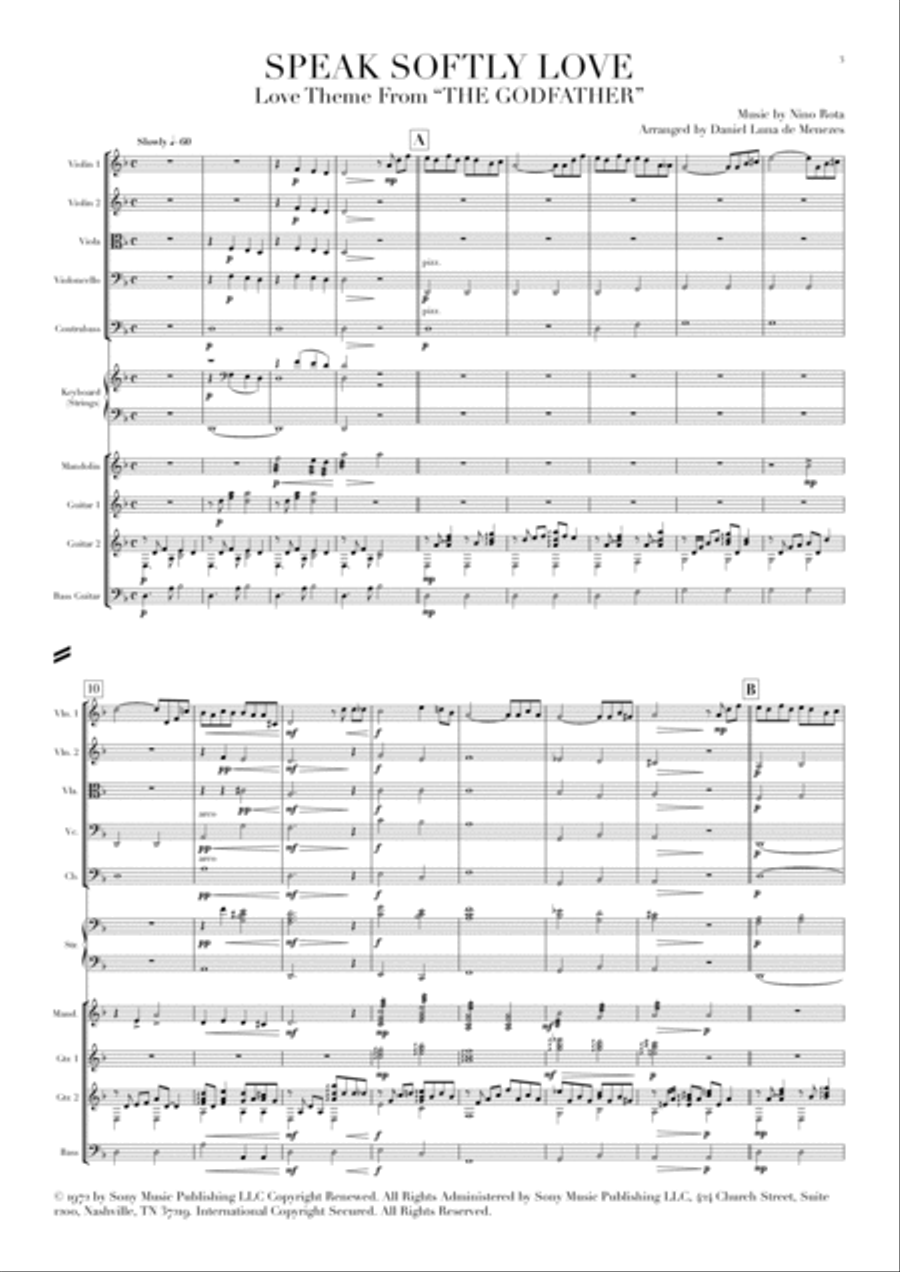 The Godfather (love Theme) Large Ensemble scores gallery preview page 3