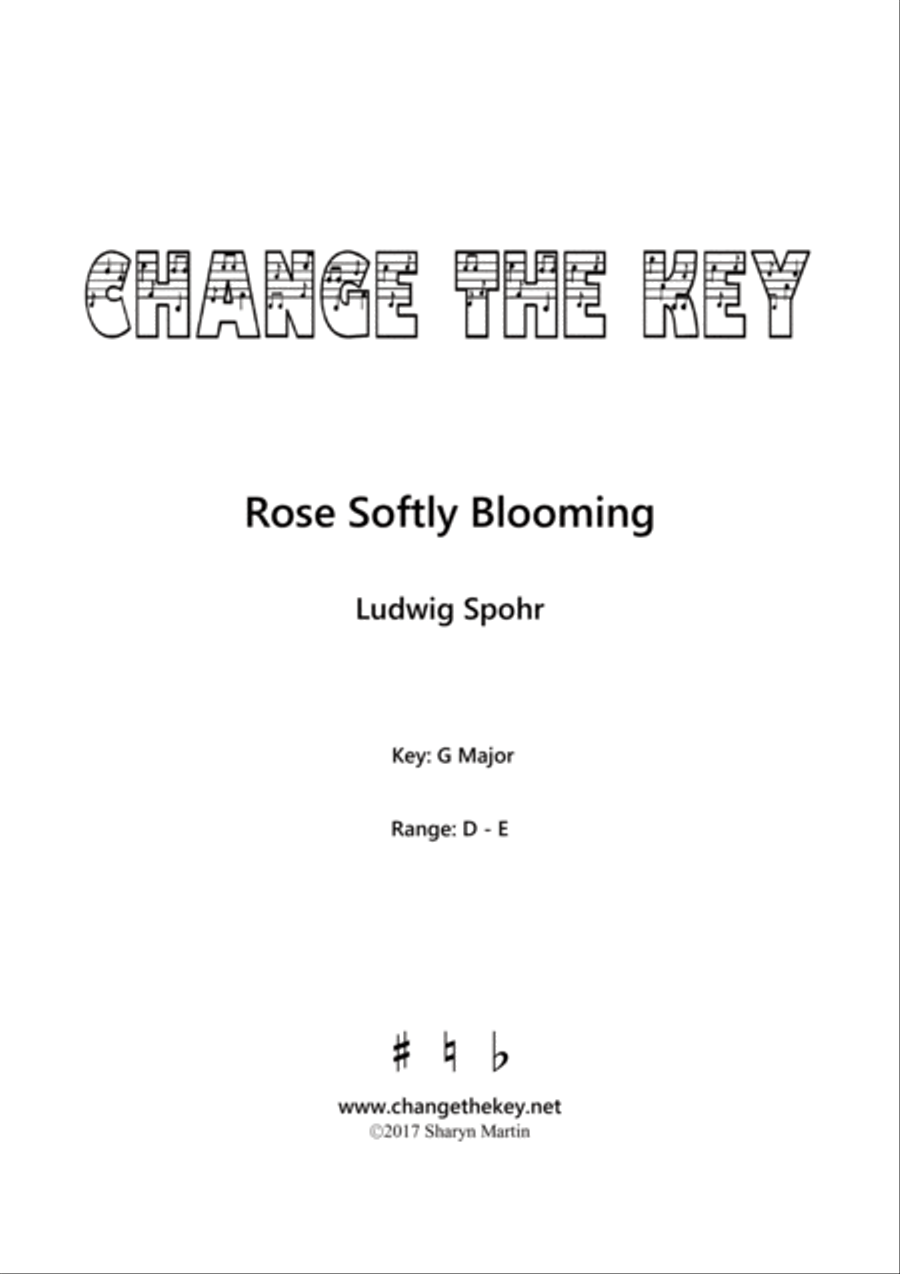 Rose Softly Blooming - G Major Voice Solo scores gallery preview page 1