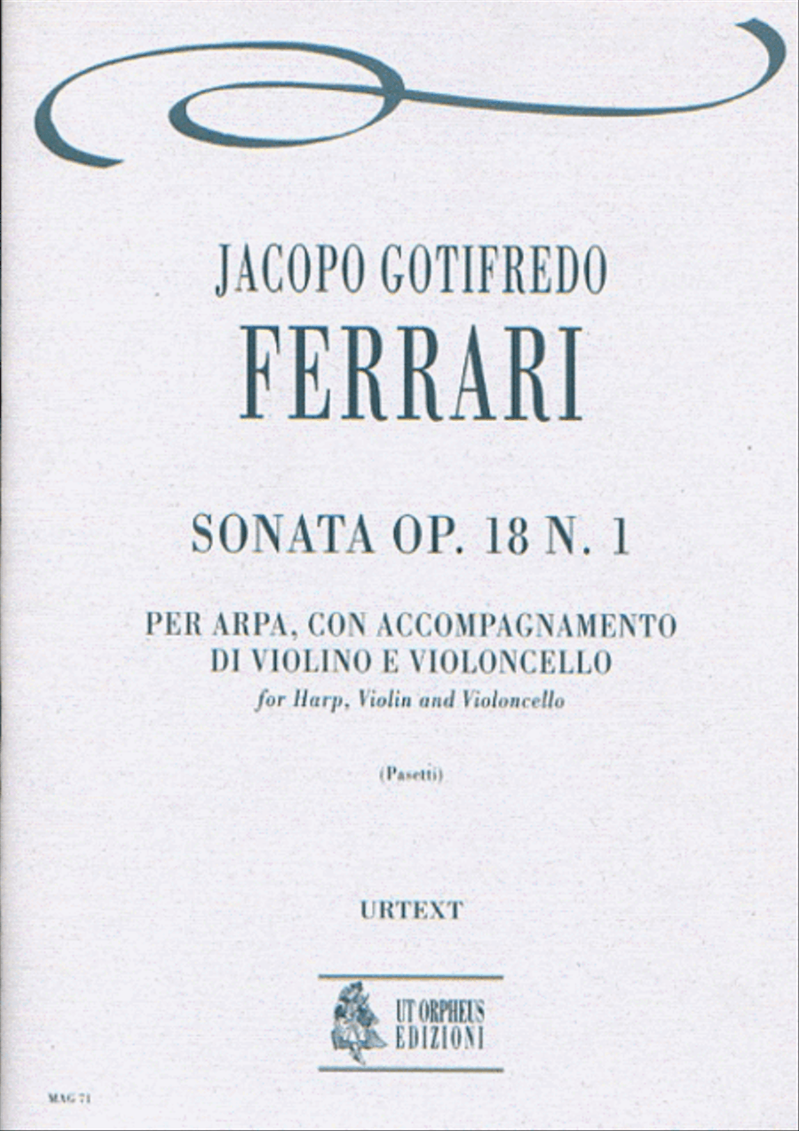 Sonata Op. 18 No. 1 for Arpa, Violin and Violoncello String Orchestra scores gallery preview page 1