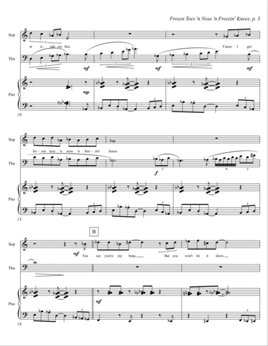 Frozen Toes 'n Nose 'n Freezin' Knees Small Ensemble scores gallery preview page 3