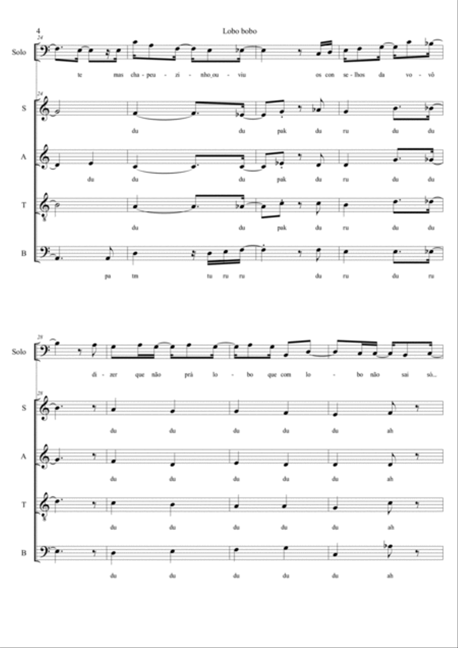 Lobo Bobo Lobo Bobo 4-Part scores gallery preview page 4