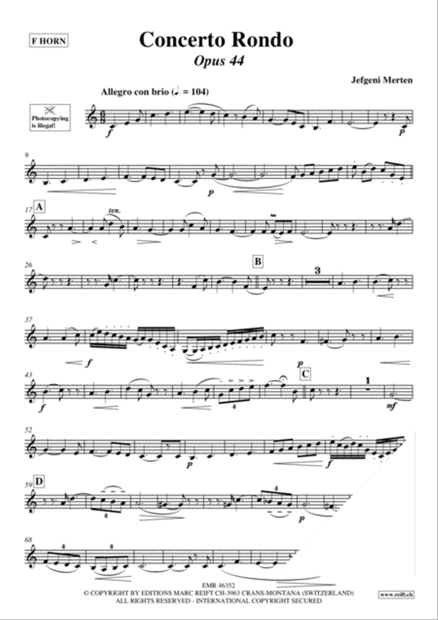 Concerto Rondo Horn scores gallery preview page 3
