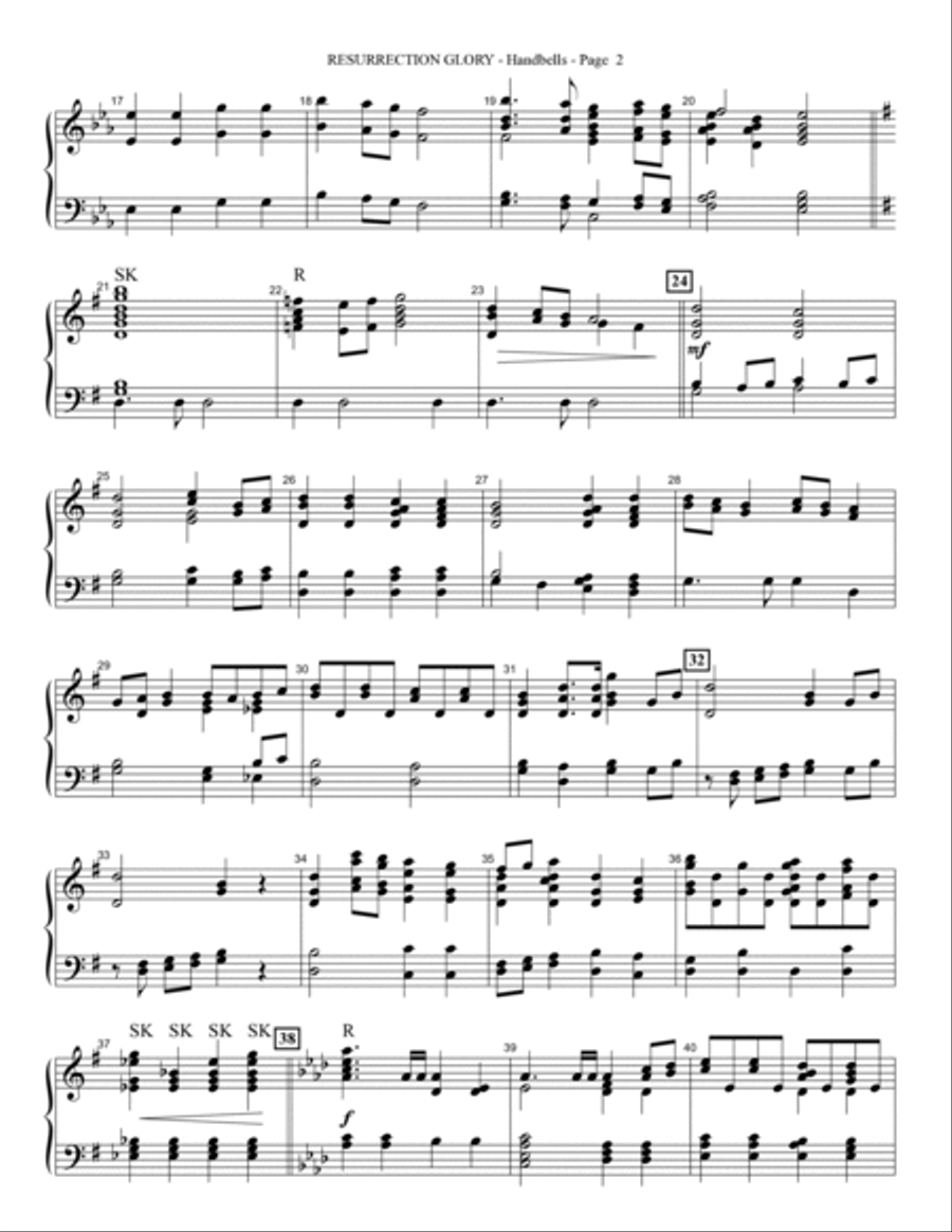 Resurrection Glory - Handbells Handbell Choir scores gallery preview page 2