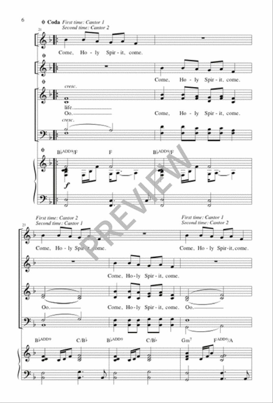 From the Waiting Comes the Sign 4-Part scores gallery preview page 6