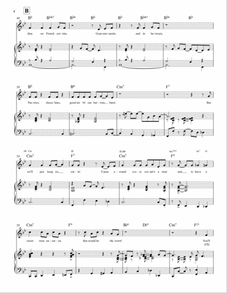 I Want to Sit Where Sartre Sat (Key: E-flat intro and B-flat refrain) SAT scores gallery preview page 4