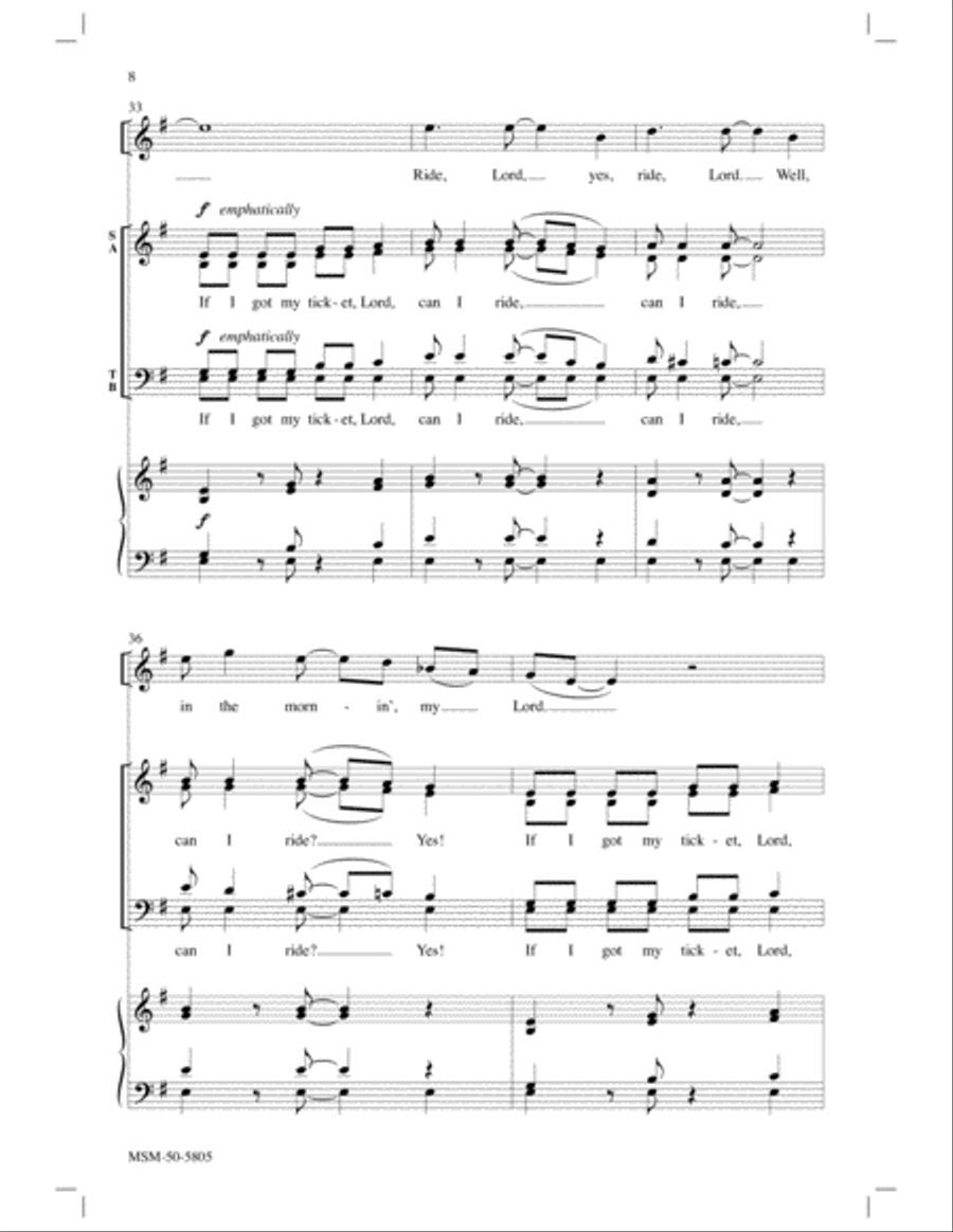 If I Got My Ticket If I Got My Ticket 4-Part scores gallery preview page 6