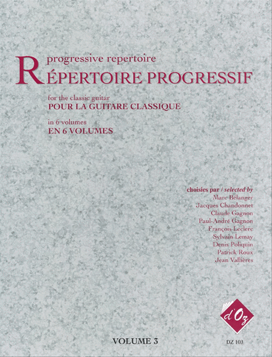 Répertoire progressif pour la guitare, vol. 3 Classical Guitar scores gallery preview page 1