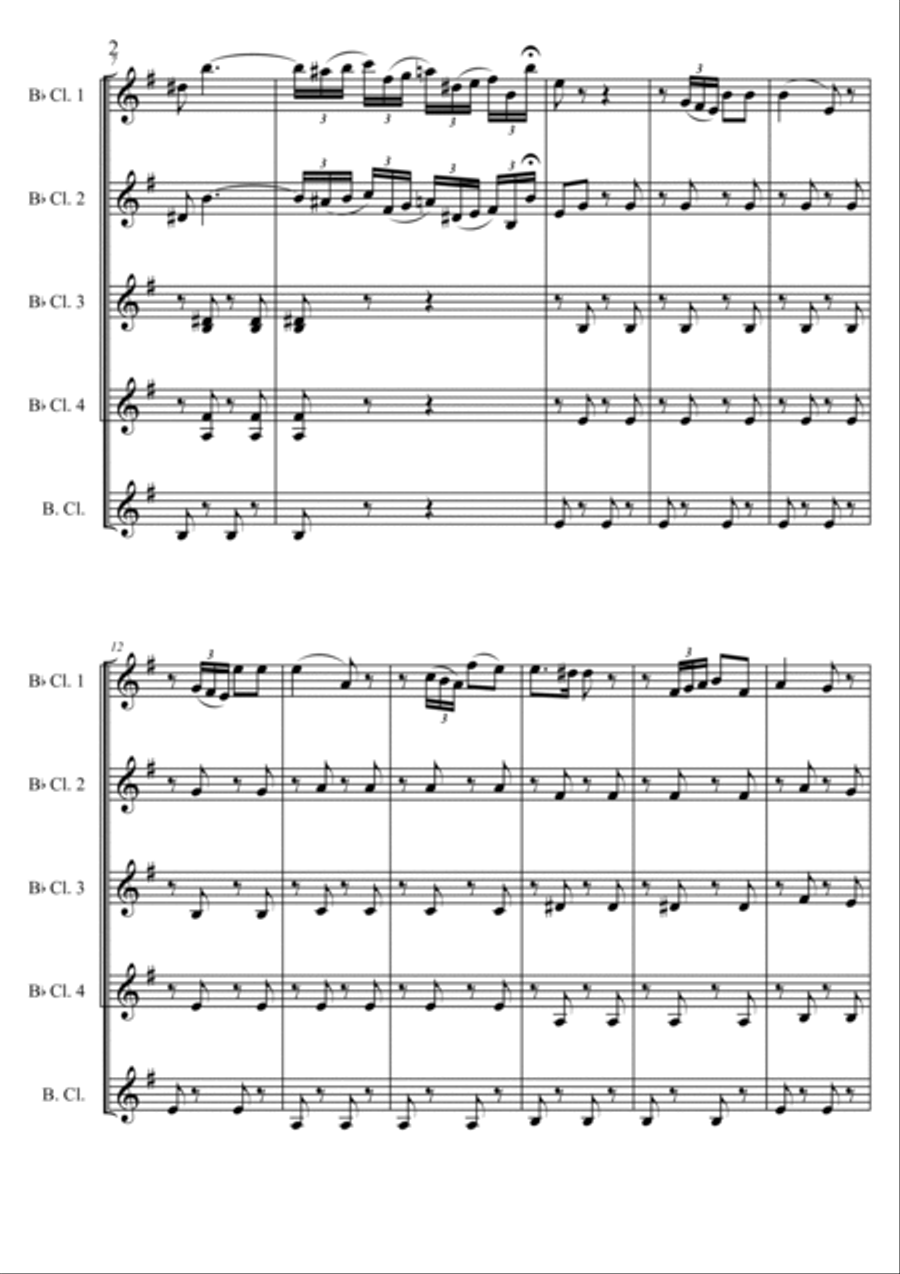 Tutte le feste al tempio Tutte le feste al tempio Woodwind Quintet scores gallery preview page 2