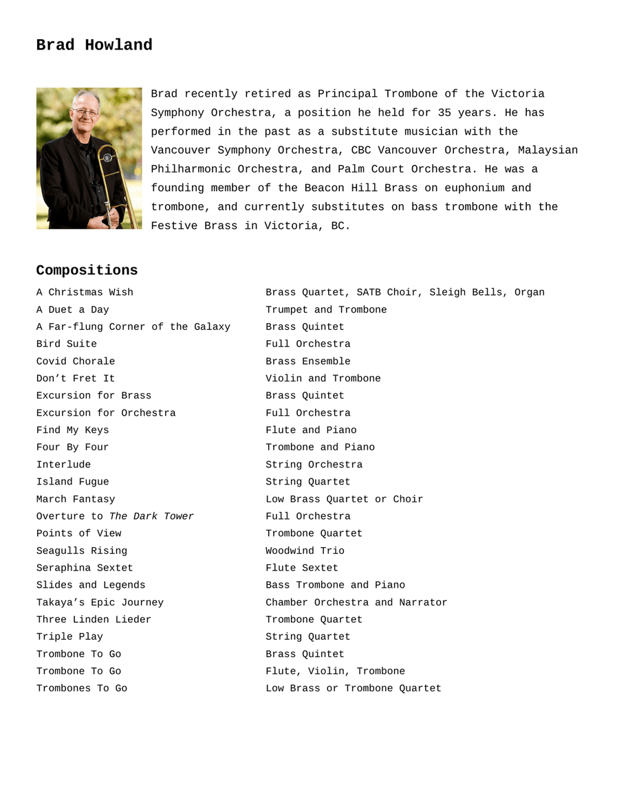 Three Linden Lieder Brass Quartet scores gallery preview page 2