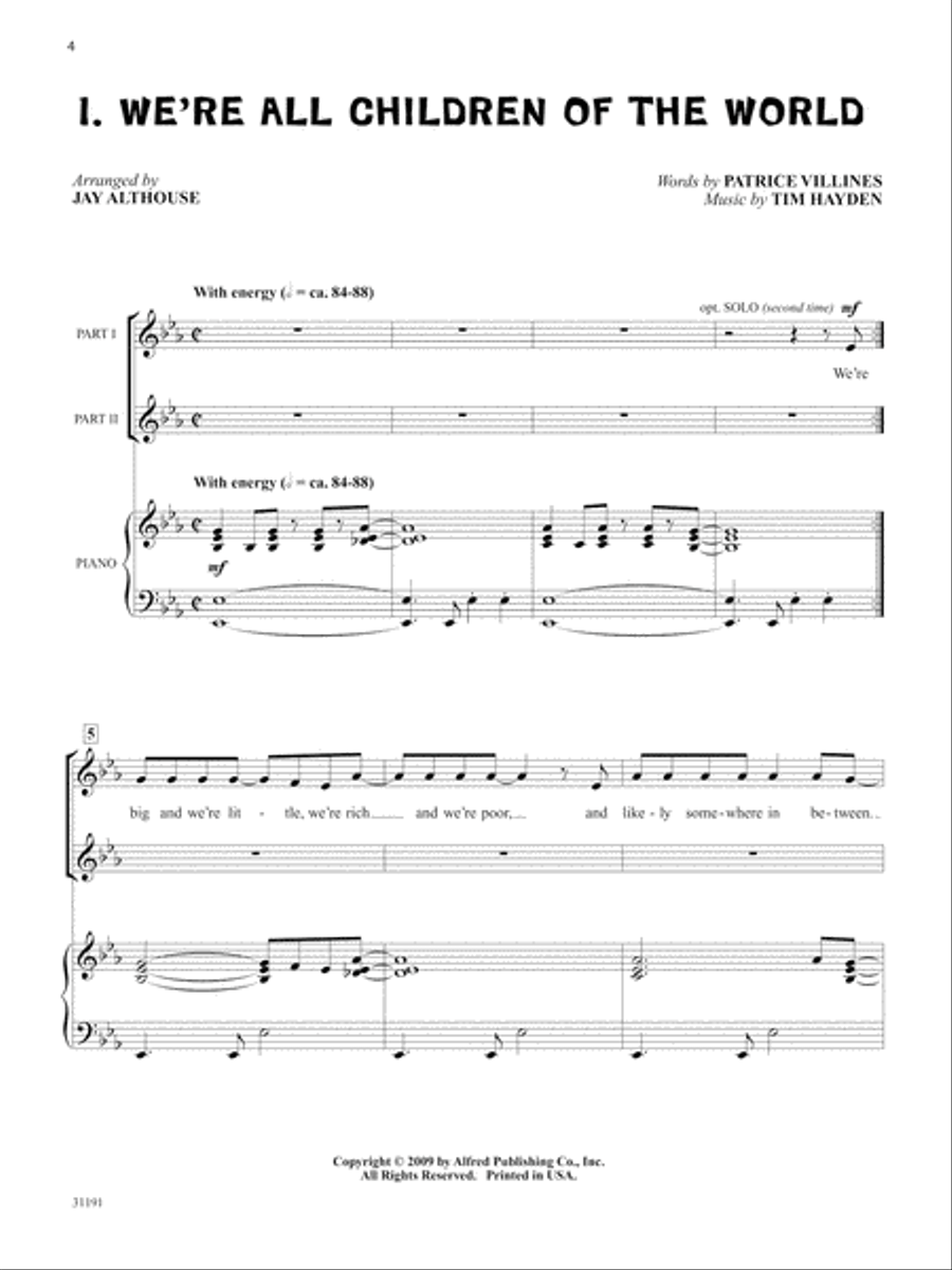 Children of the World Children of the World Voice scores gallery preview page 3