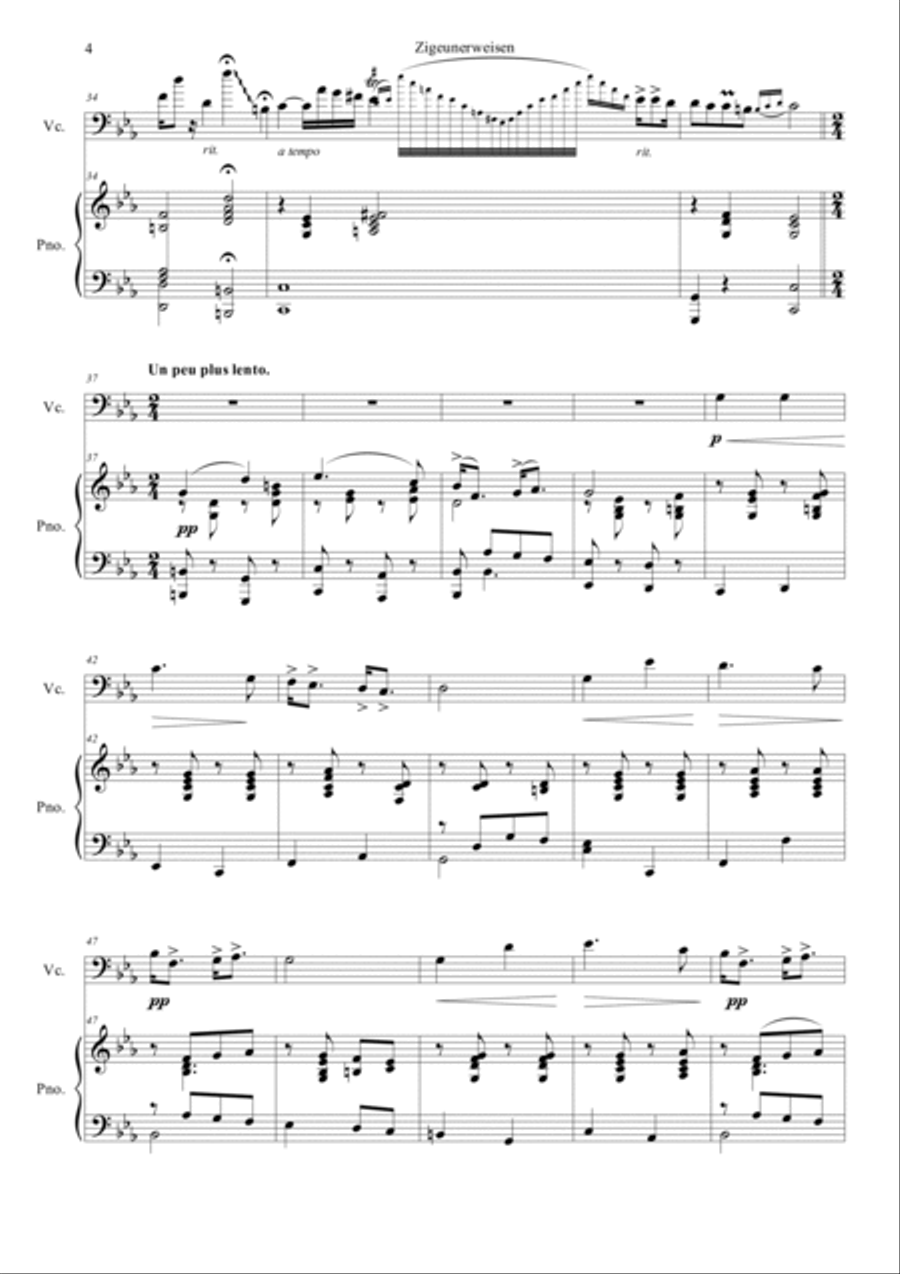 Zigeunerweisen Op.20 Piano scores gallery preview page 4