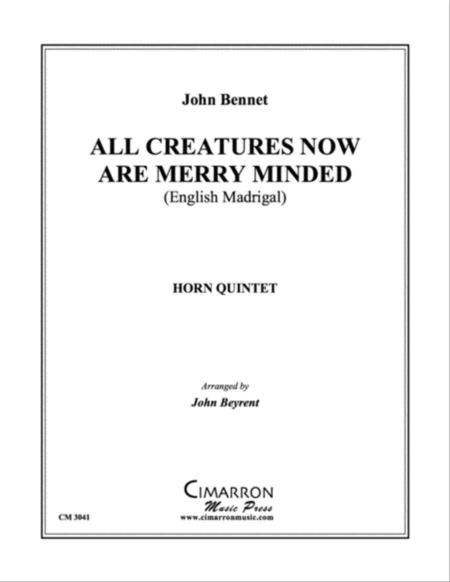 All Creatures Now Are Merry Minded Brass Quintet scores gallery preview page 1