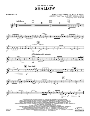 Shallow (from A Star Is Born) (arr. Paul Murtha) - Bb Trumpet 1
