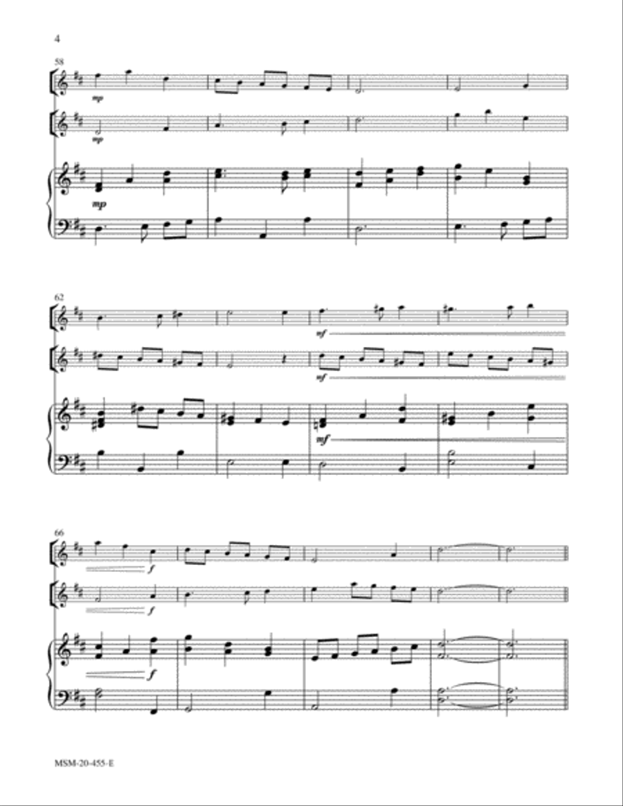 Awake, My Heart, with Gladness Piano Accompaniment scores gallery preview page 4