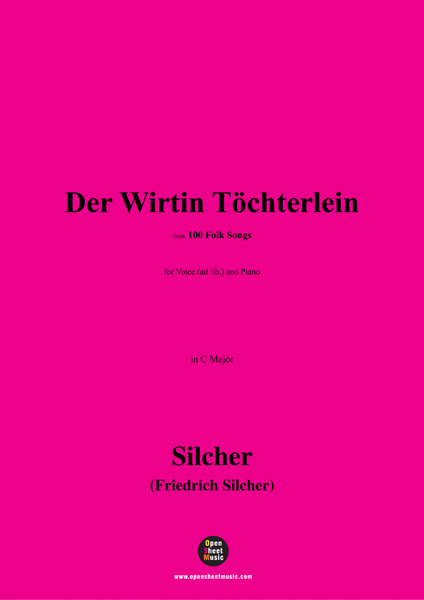 Silcher-Der Wirtin Töchterlein,for Voice(ad lib.) and Piano image number null
