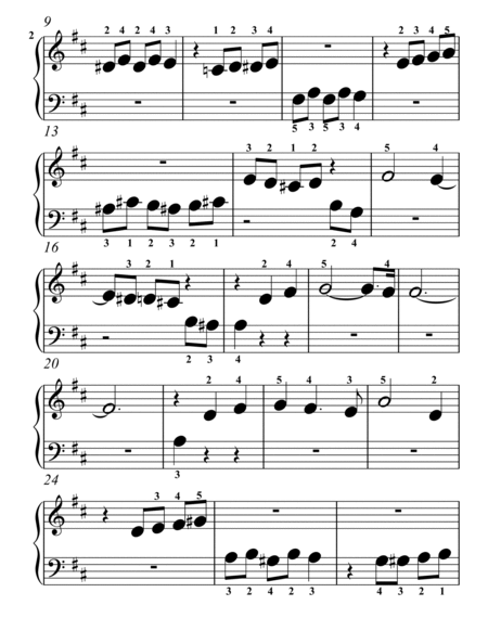 Waltz of the Flowers Nutcracker Beginner Piano Standard Notation Sheet Music