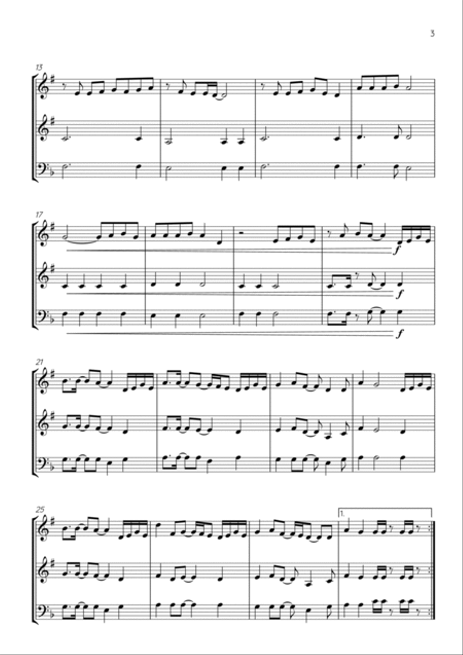 Never Gonna Give You Up Brass Ensemble scores gallery preview page 3