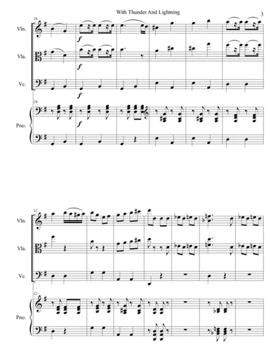 Johann Strauss II - Thunder and Lightning Polka arr. for piano quartet (score and parts)