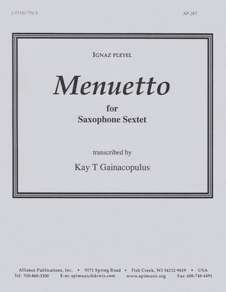 Menuetto - Sax Sextet