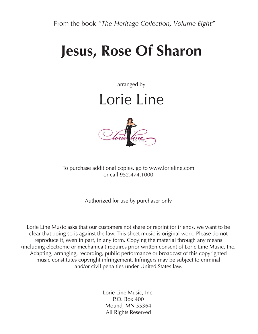 Jesus, Rose Of Sharon Piano Solo scores gallery preview page 1