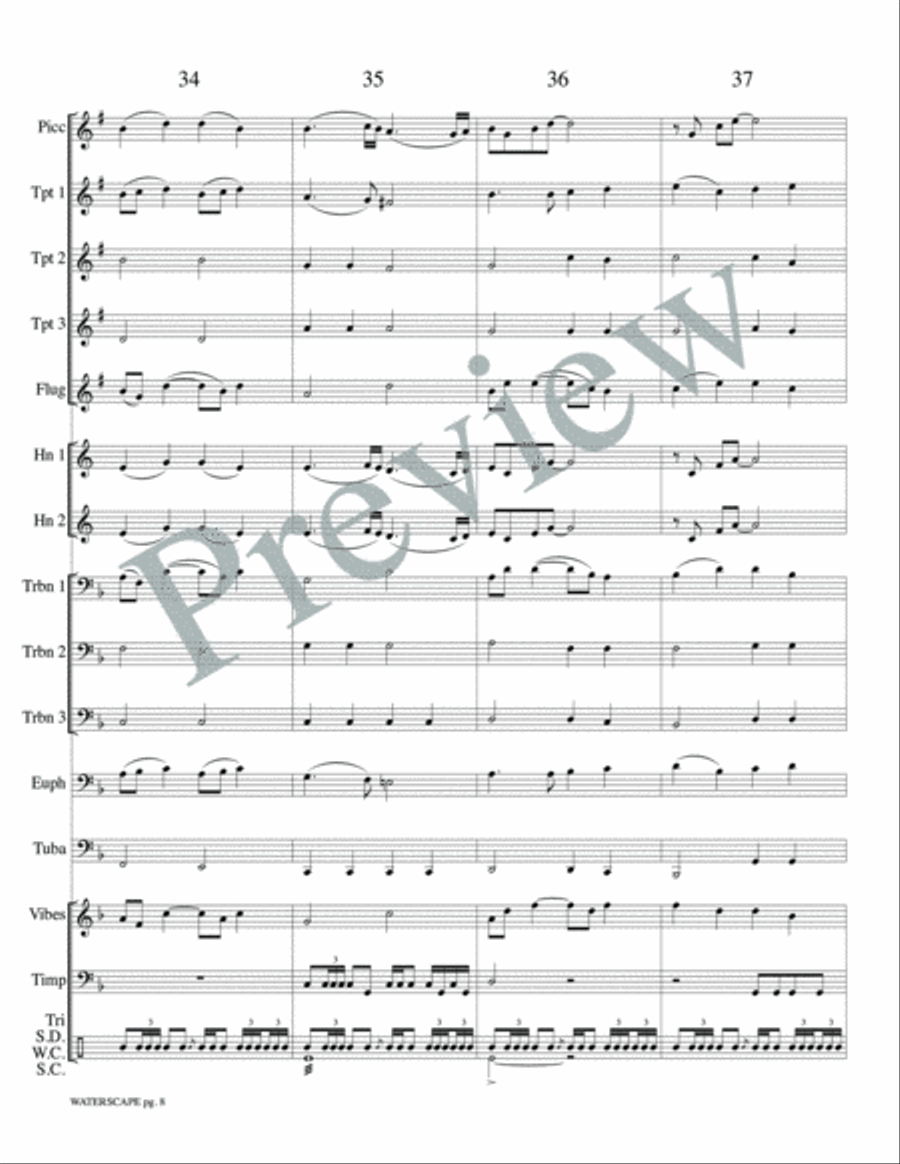 Waterscape Small Ensemble scores gallery preview page 10