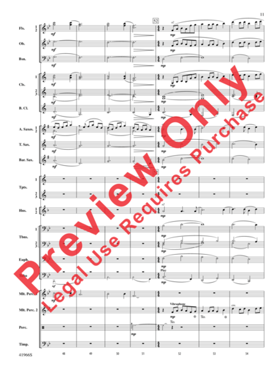 Holy Night, Silent Night Concert Band scores gallery preview page 11