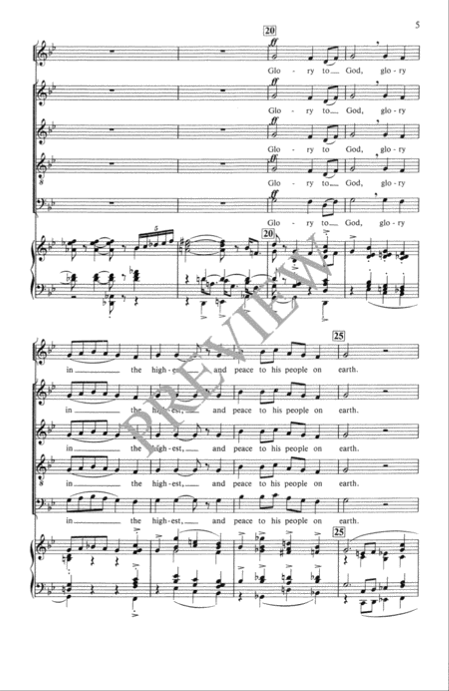 Festival Gloria Festival Gloria 4-Part scores gallery preview page 6
