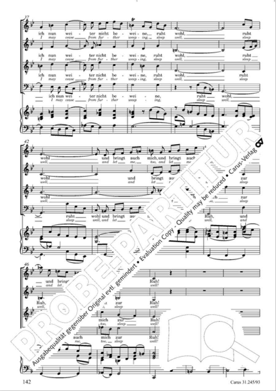 St. John Passion (Johannes-Passion) 4-Part scores gallery preview page 143