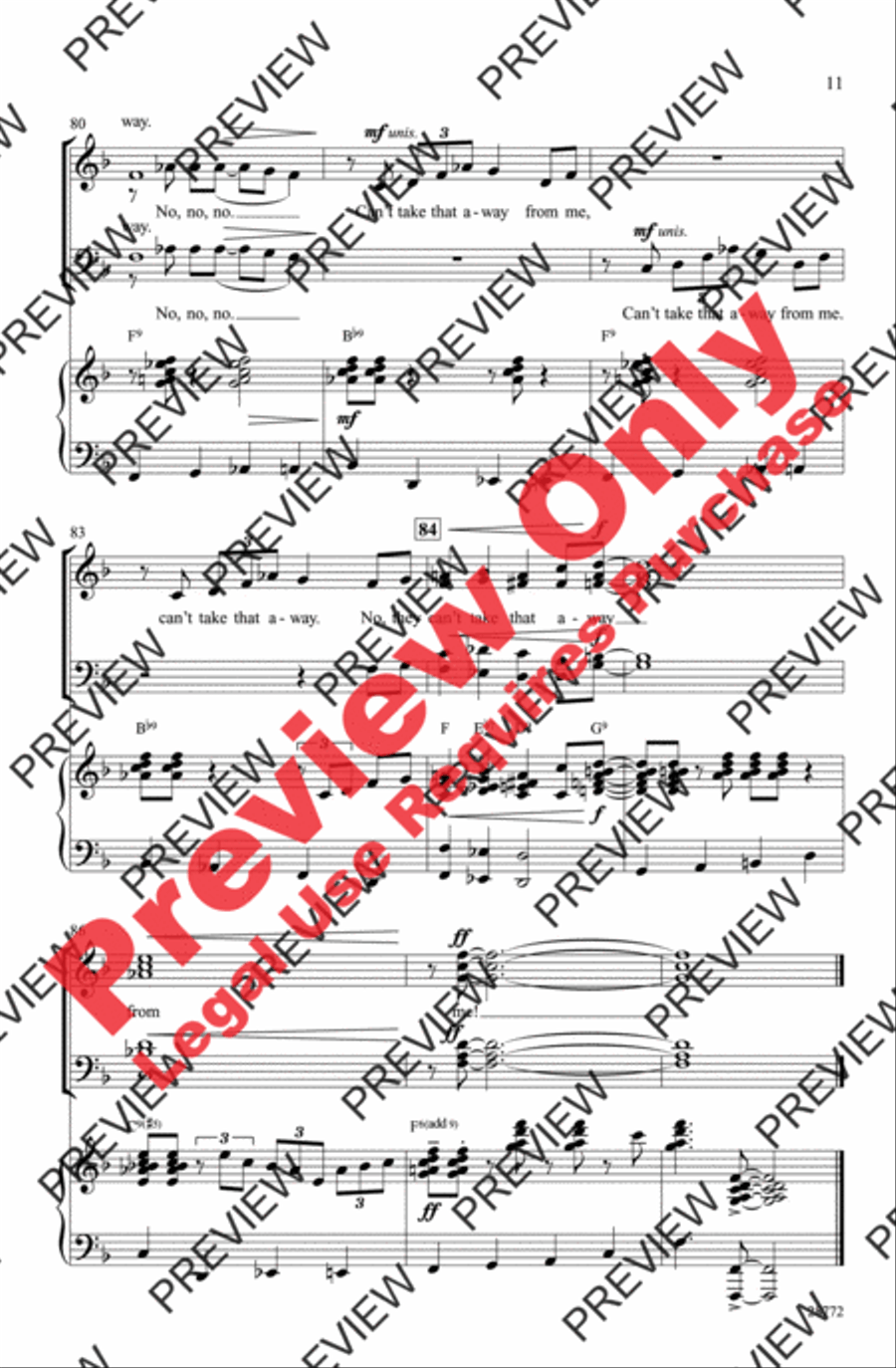 They Can't Take That Away from Me 4-Part scores gallery preview page 11