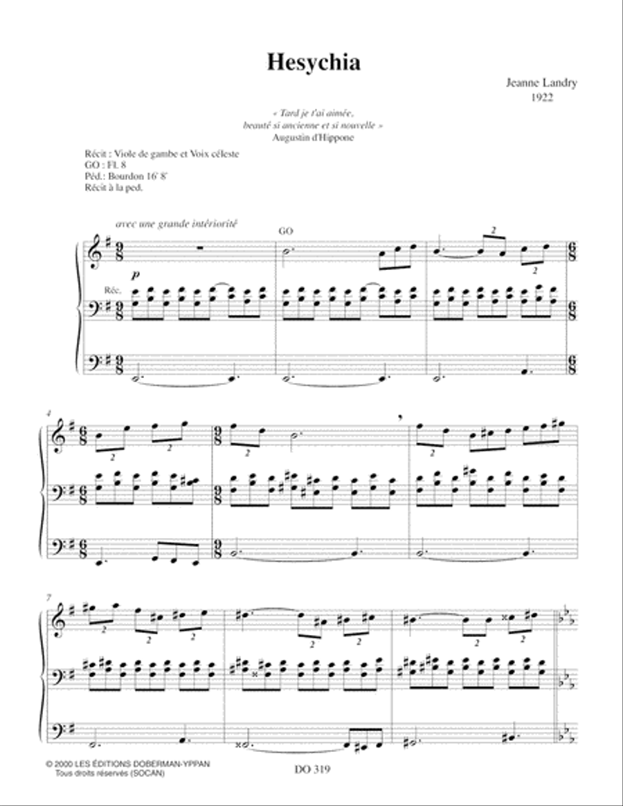 Hesychia Divertissement Hesychia Divertissement Organ scores gallery preview page 2