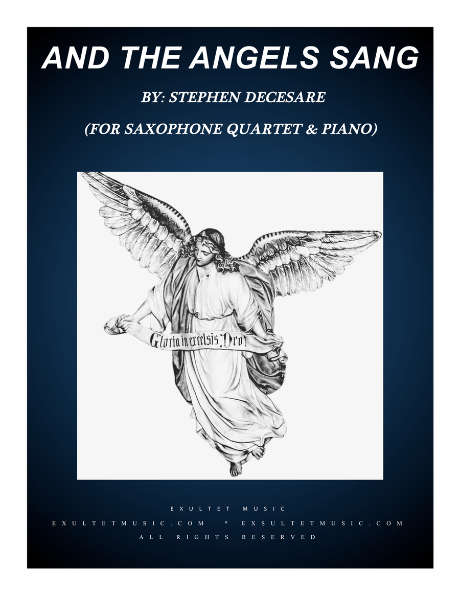 And The Angels Sang (for Saxophone Quartet and Piano) Woodwind Ensemble scores gallery preview page 1