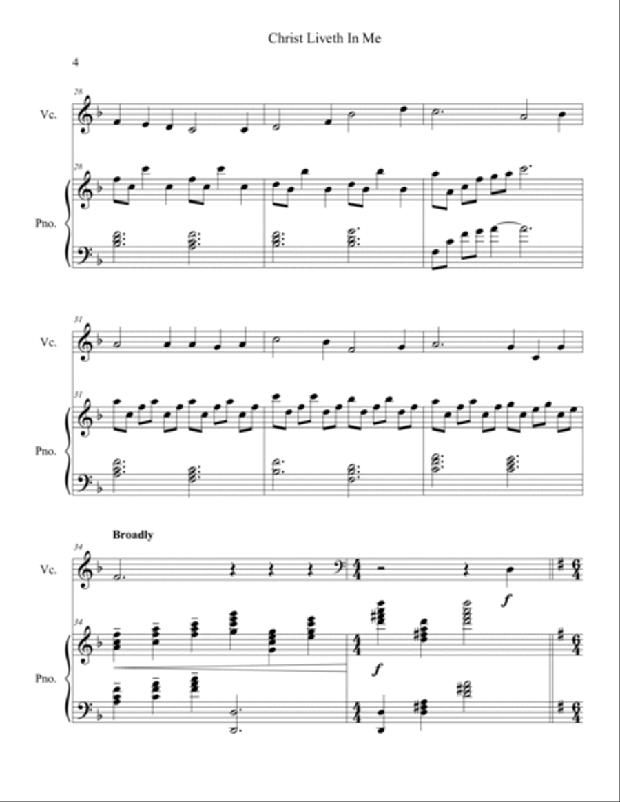 Christ Liveth In Me Christ Liveth In Me Piano scores gallery preview page 4
