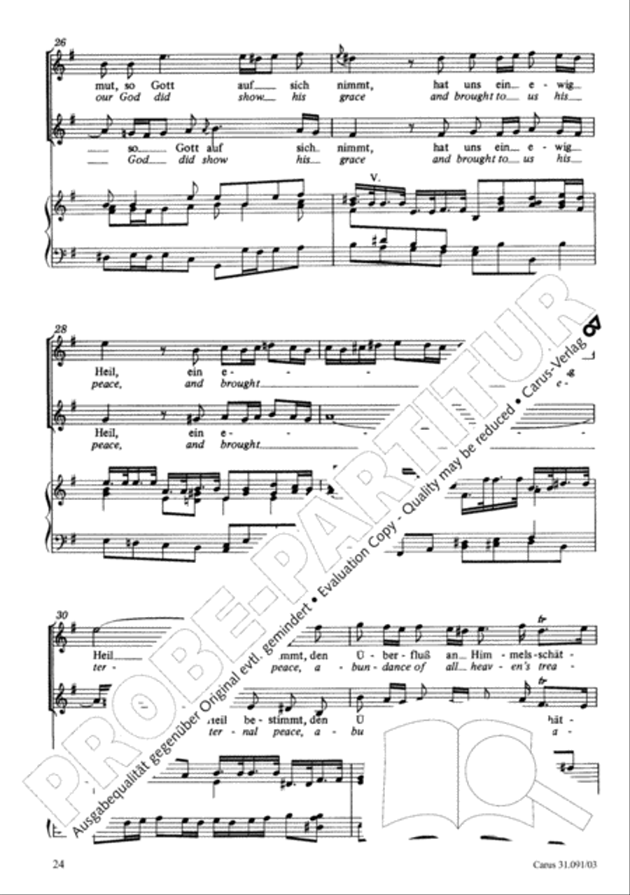All praise to you, Lord Jesus Christ (Gelobet seist du, Jesu Christ) 4-Part scores gallery preview page 25