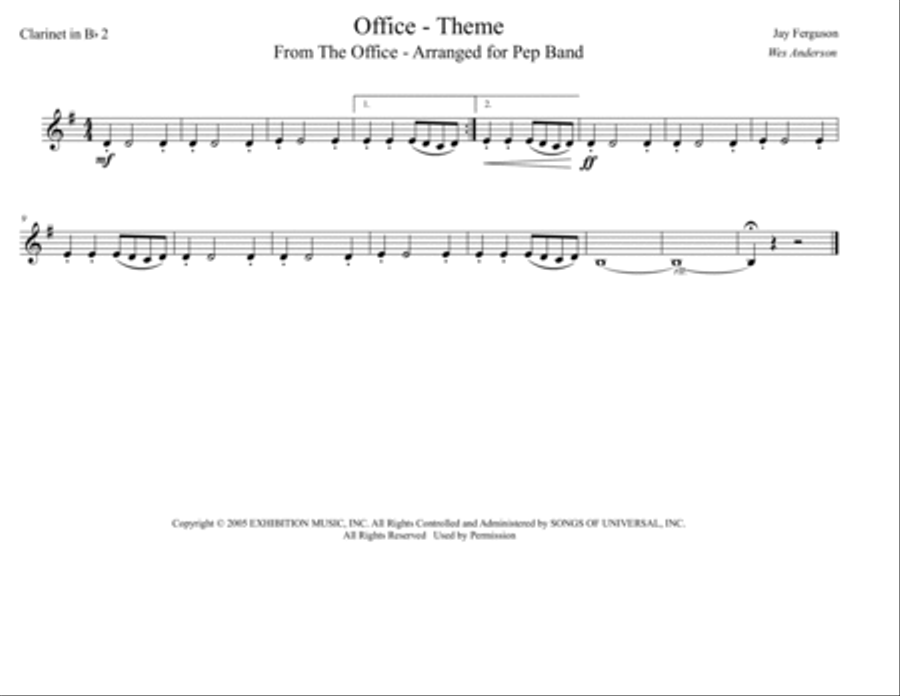 The Office - Theme Marching Band scores gallery preview page 3