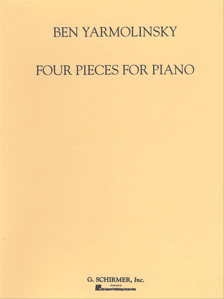 Four Pieces for Piano Piano scores gallery preview page 1