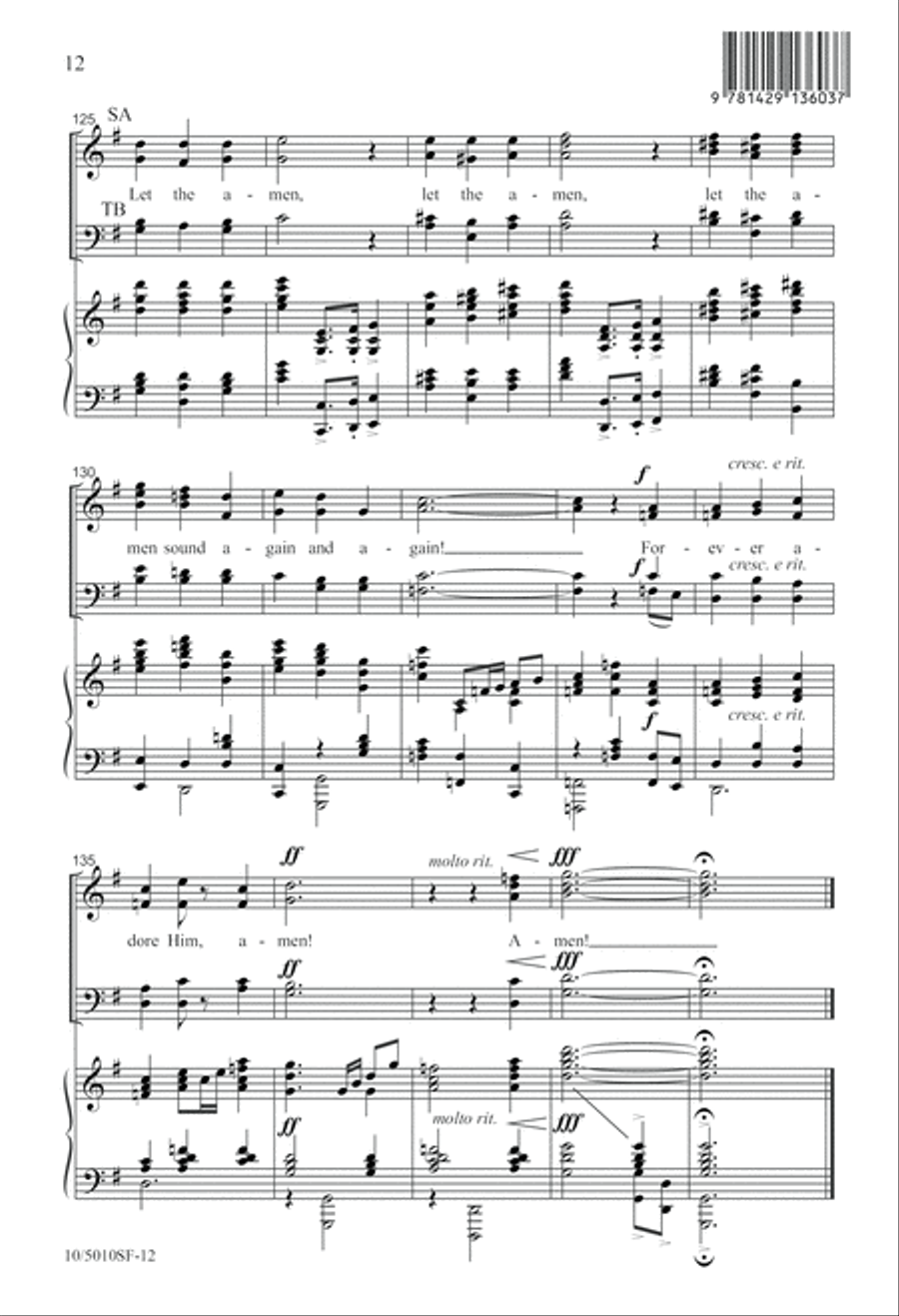 Let the Amen Sound Again! 4-Part scores gallery preview page 12