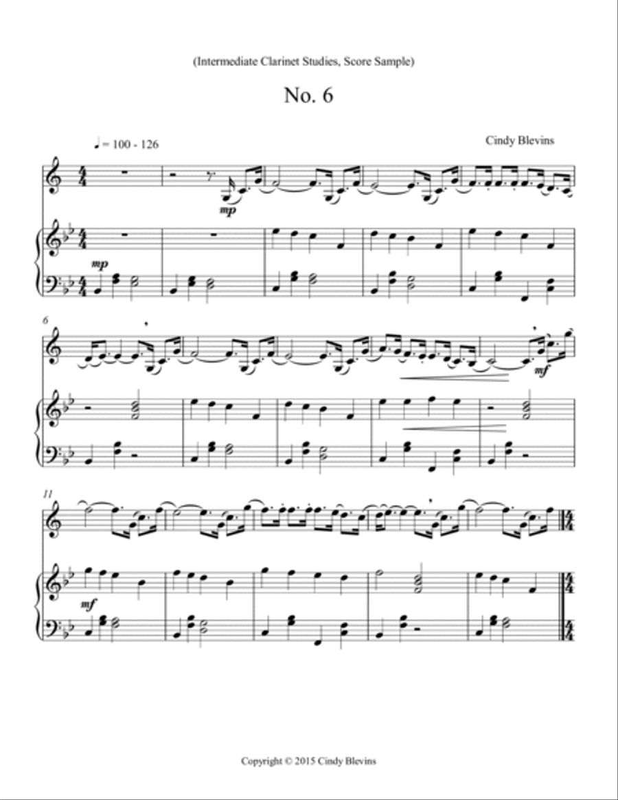 Clarinet Studies, Intermediate Clarinet Studies, Intermediate Clarinet Solo scores gallery preview page 3