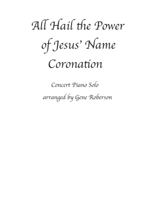 Book cover for All Hail the Power of Jesus Name Concert Piano Solo