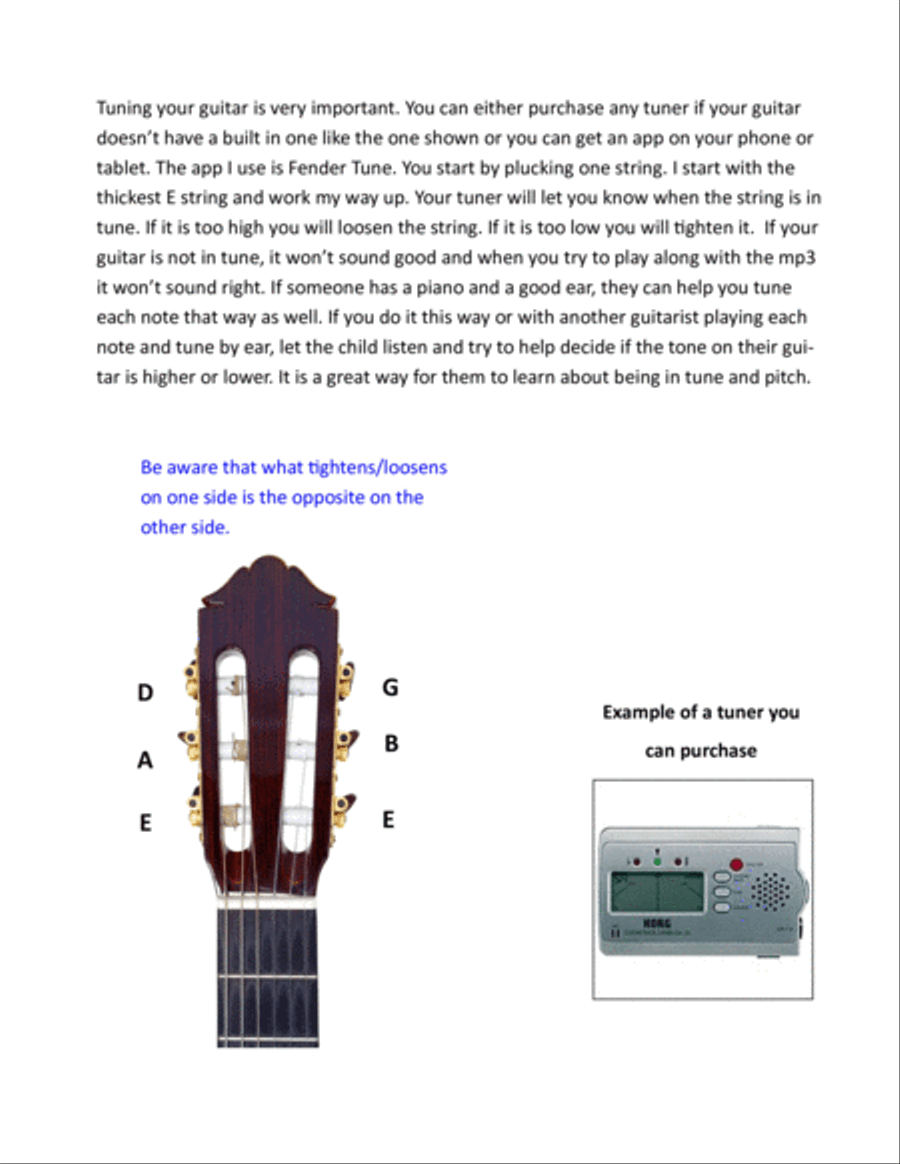 Basic Guitar Lessons for Little Fingers thru Teens/Adults - Phase 1 only Easy Guitar scores gallery preview page 5