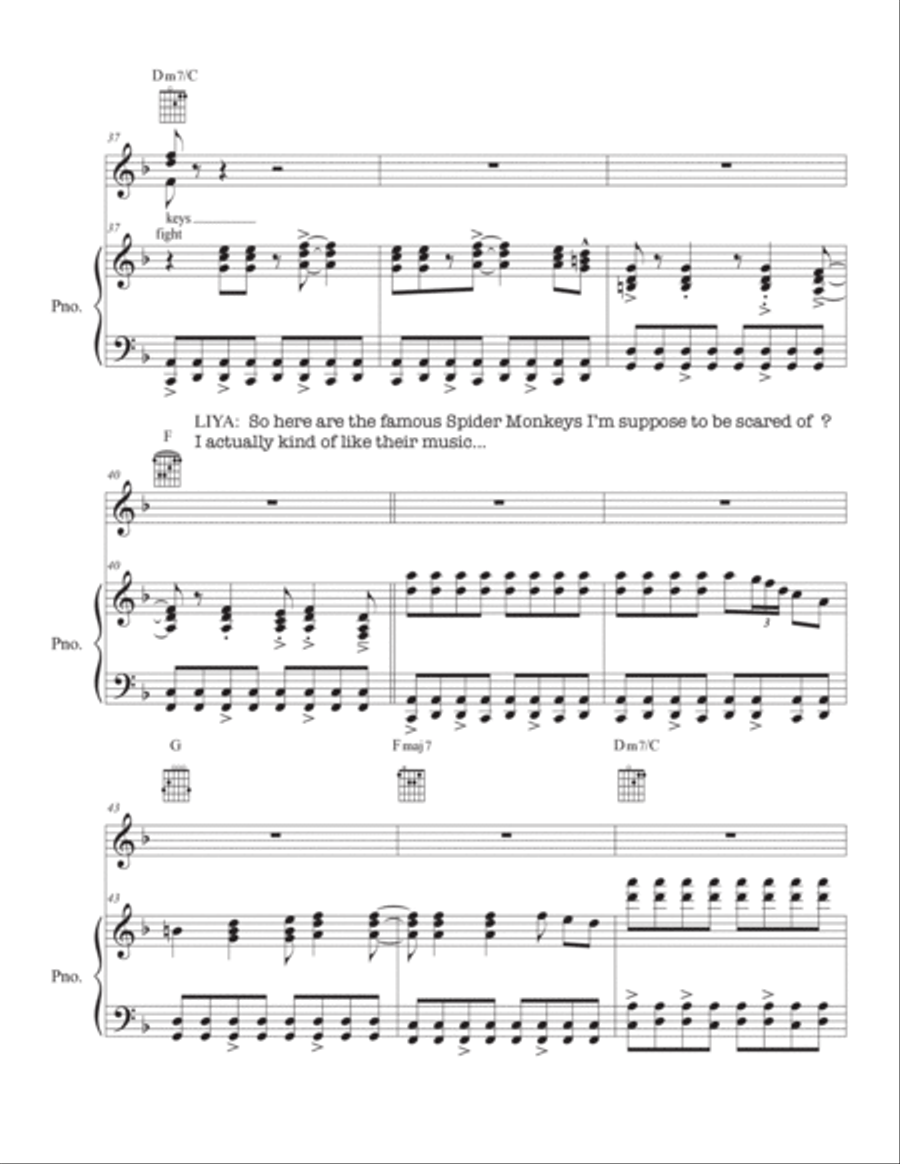 Spider Monkeys Piano, Vocal, Guitar scores gallery preview page 5