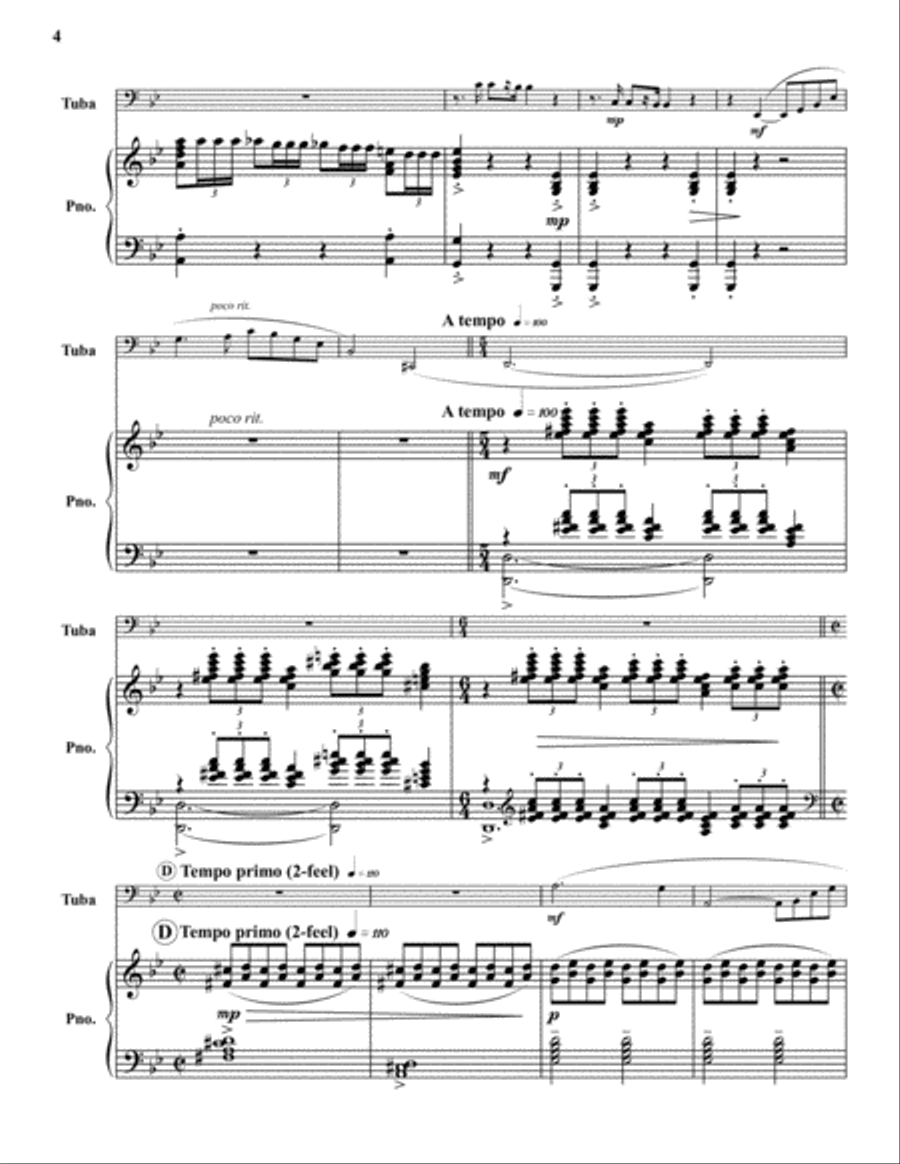 Concerto (Wars and Rumors of War) Tuba scores gallery preview page 4