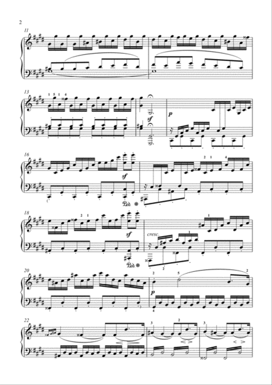 Moonlight sonata 3rd movement Piano Solo scores gallery preview page 2