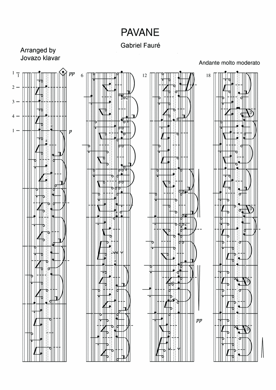 Pavane Pavane Piano Solo scores gallery preview page 1