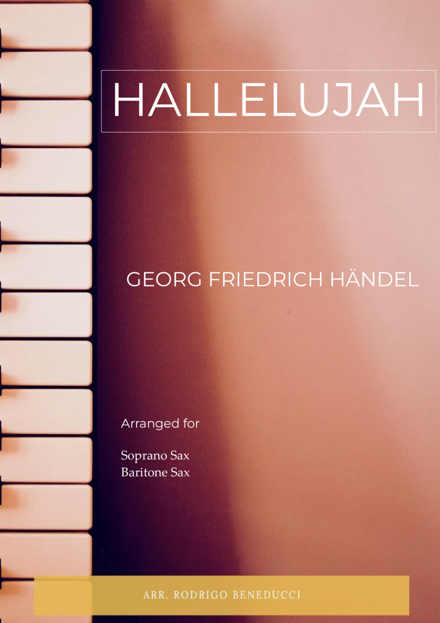 HALLELUJAH - HANDEL - SAX SOPRANO & BARITONE Soprano Saxophone scores gallery preview page 1