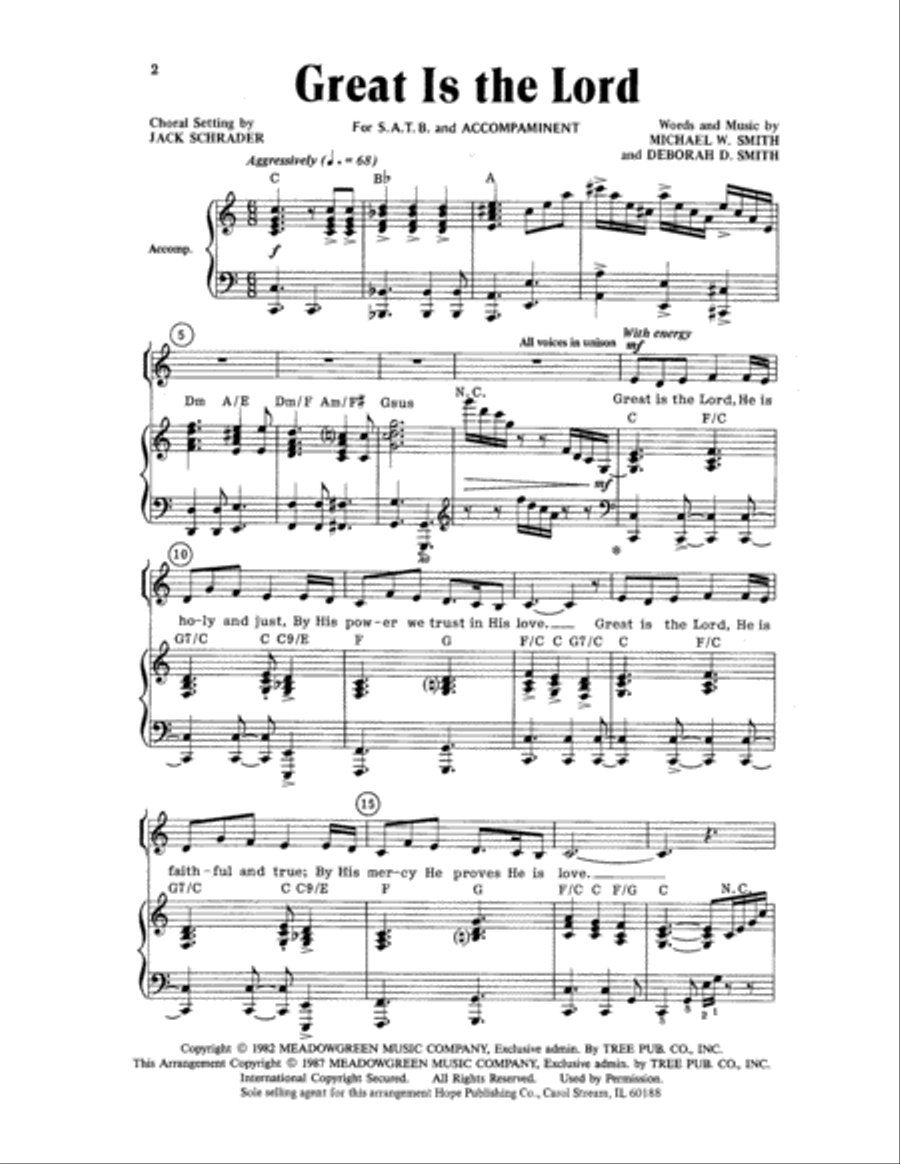 Great Is the Lord Great Is the Lord 4-Part scores gallery preview page 2