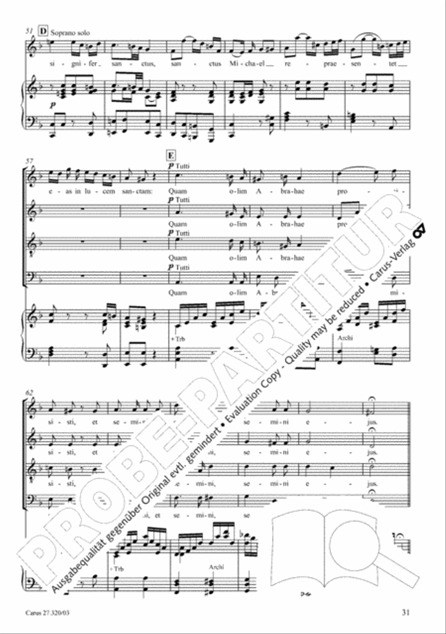 Requiem in D minor 4-Part scores gallery preview page 32