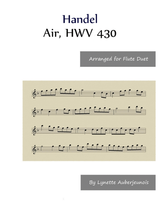 Book cover for Air, HWV 430 - Flute Duet