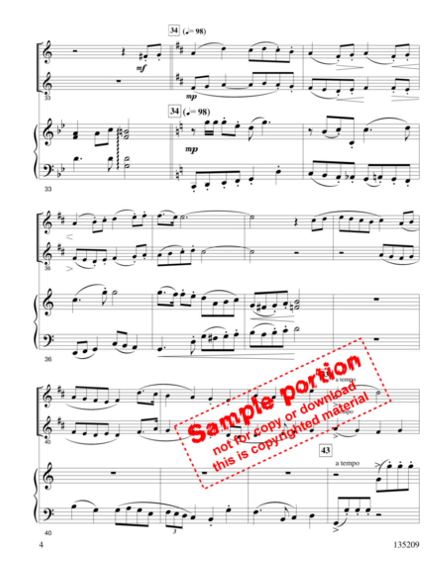While Shepherds Watched Flocks By Night Brass Duet scores gallery preview page 4