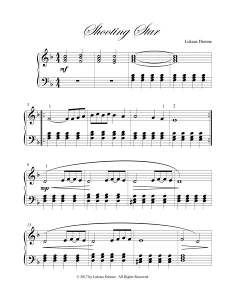 Shooting Star (Early Intermediate Piano Solo)