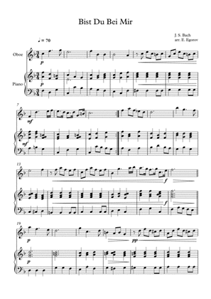 Bist Du Bei Mir, Johann Sebastian Bach, For Oboe & Piano